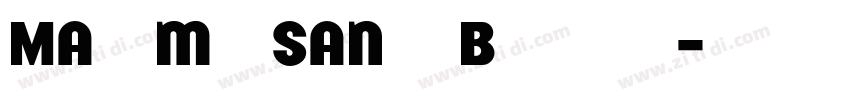 MalmoSans Bold字体转换